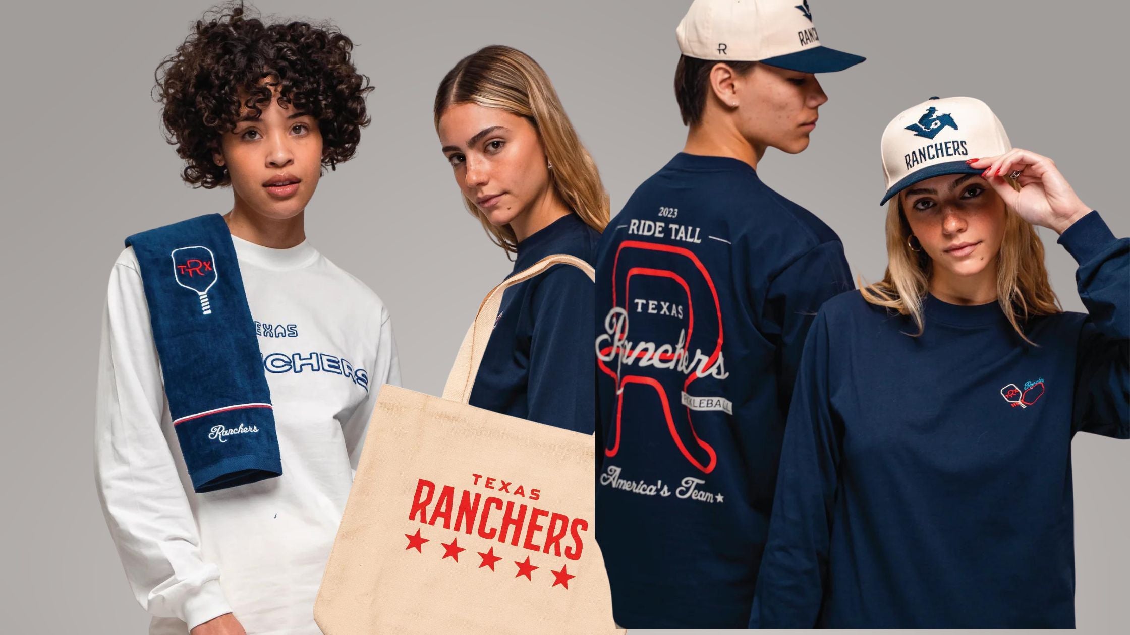 a group of young people wearing Ranchers clothing and accessories