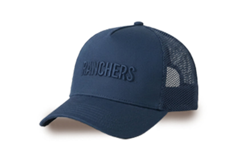 Navy Wordmark Trucker